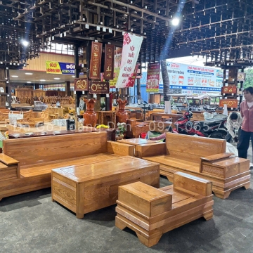 SOFA SỒI 2 VĂNG PHÁO GÀ LAU MÀU HƯƠNG